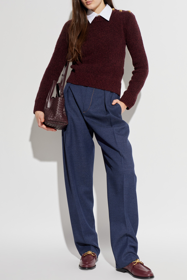 Bottega Veneta Sweater with wool trim