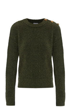 Sweater with wool trim