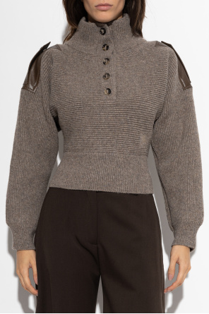 Burberry Sweater with leather epaulets