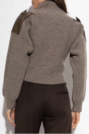 Burberry Sweater with leather epaulets