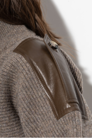 Burberry Sweater with leather epaulets