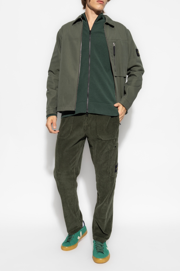 Stone Island gucci green zip-front jacket