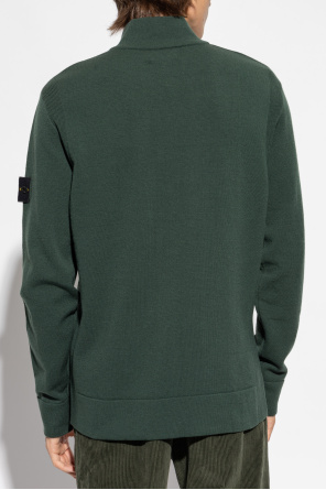 Stone Island gucci green zip-front jacket