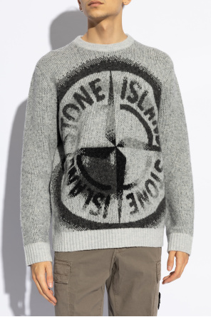 Stone Island Sweter z logo