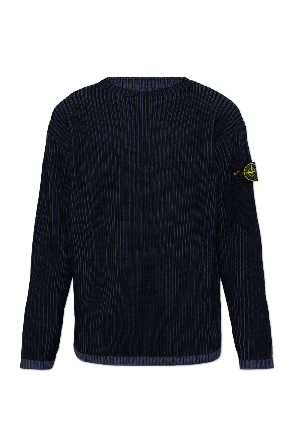 Stone Island Prążkowany sweter z logo