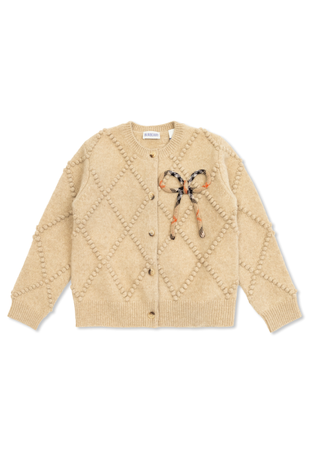 Cardigan with appliqué od Burberry Kids