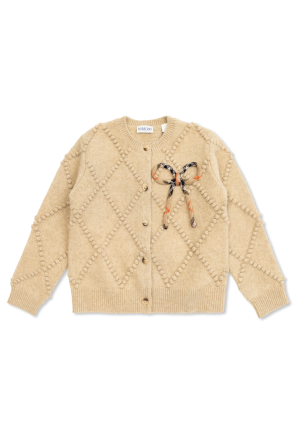 Cardigan with appliqué