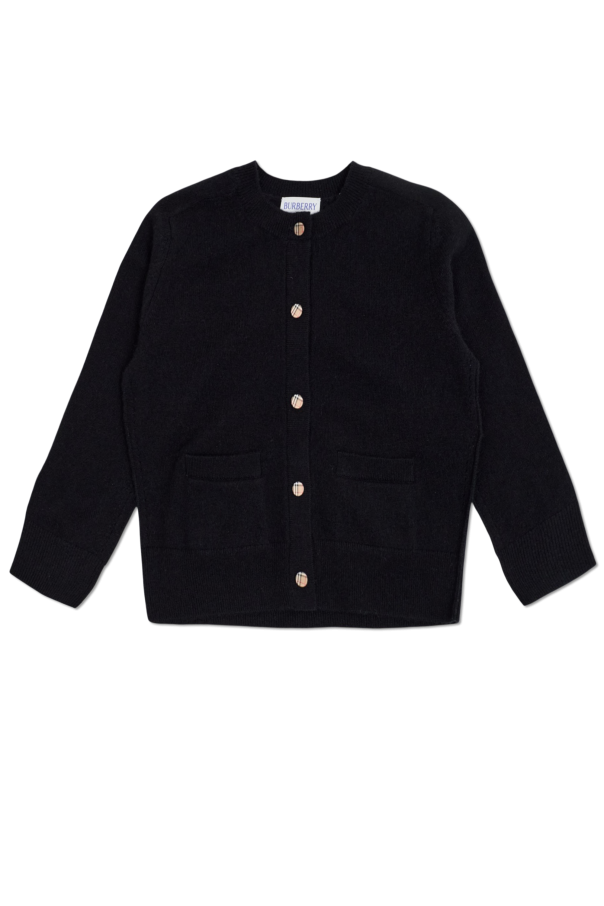 Wool cardigan with pockets od Burberry Kids