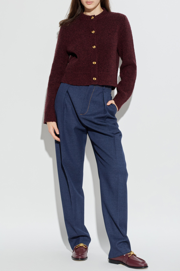 Bottega Veneta Cardigan with wool trim