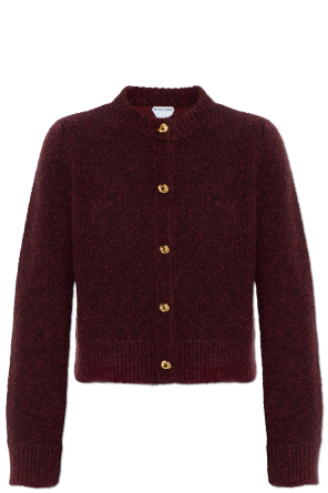 Cardigan with wool trim