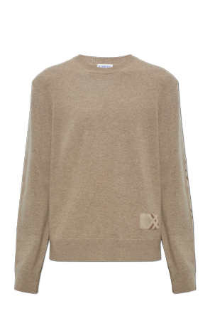 Wool sweater with a crew neck