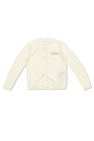 Gucci Kids cream Cardigan with embroidered logo
