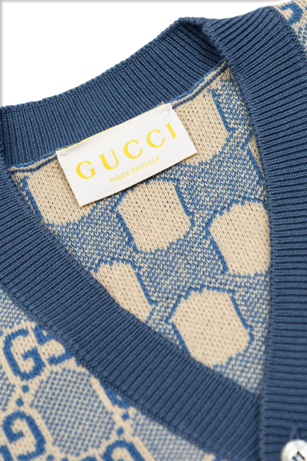 Gucci Kids Cardigan with GG pattern