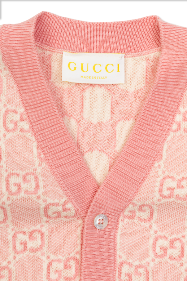 Gucci Kids Cárdigan con patrón GG