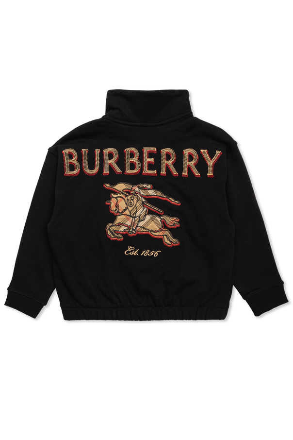 Burberry Kids Sweatshirt com logótipo bordado