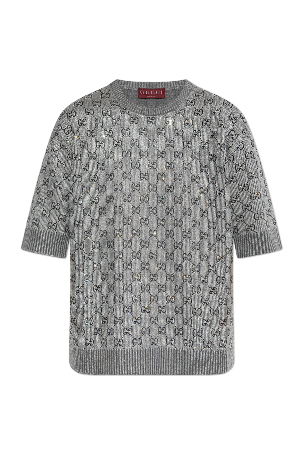 Sweater with Lurex thread and shimmering appliqués, zdjęcie 1 Sweater with Lurex thread and shimmering appliqués od Gucci
