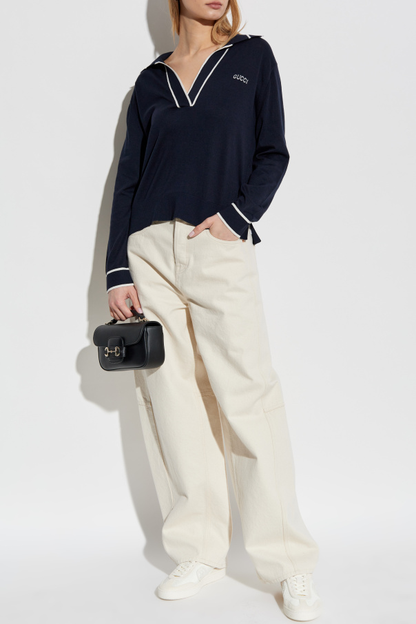 Gucci Suéter con logo bordado