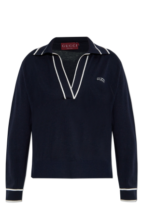 Sweater with embroidered logo