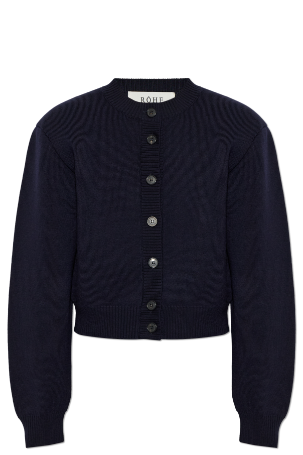Wool cardigan with sewn-in shoulder pads od RÓHE