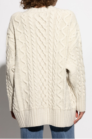 Bottega Veneta Suéter de lana con patrón de tejido decorativo