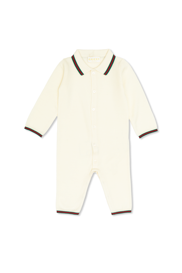 Wool baby romper od Gucci Kids
