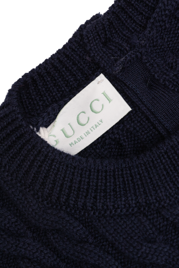 Gucci Kids Wool dress with pleated skirt