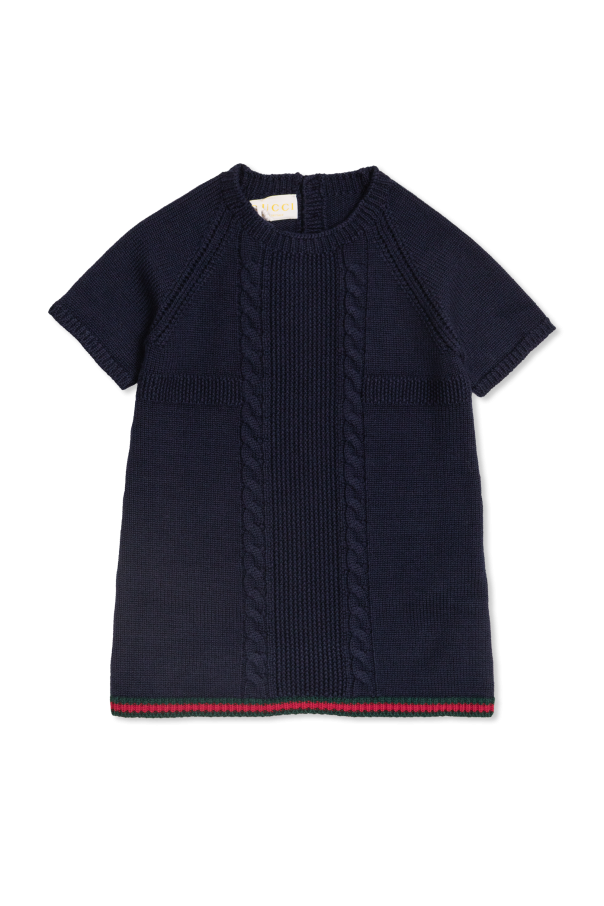 Wool dress with short sleeves od Gucci Kids