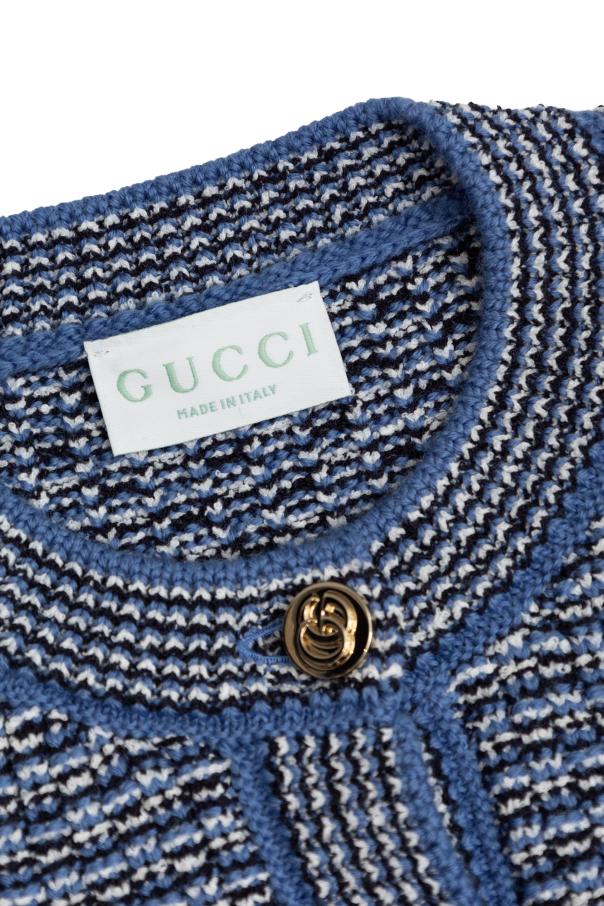 Gucci Kids Cárdigan de tweed