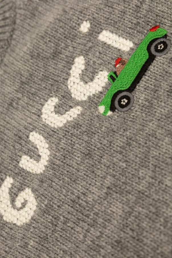 Gucci Kids Suéter con logo bordado