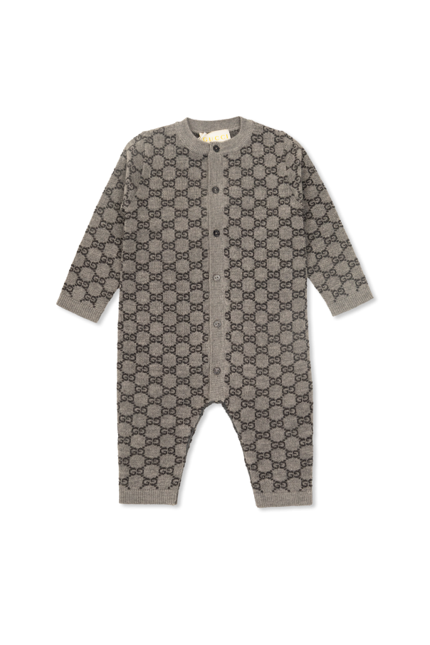 Sleepsuit with 'GG' pattern od Gucci Kids