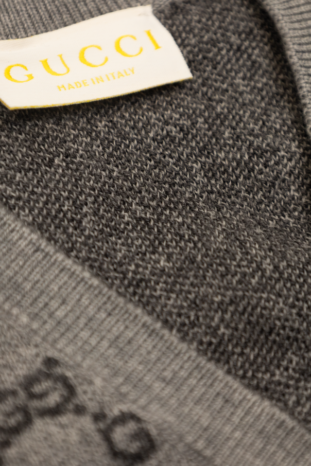 Gucci Kids Wool cardigan with 'GG' pattern