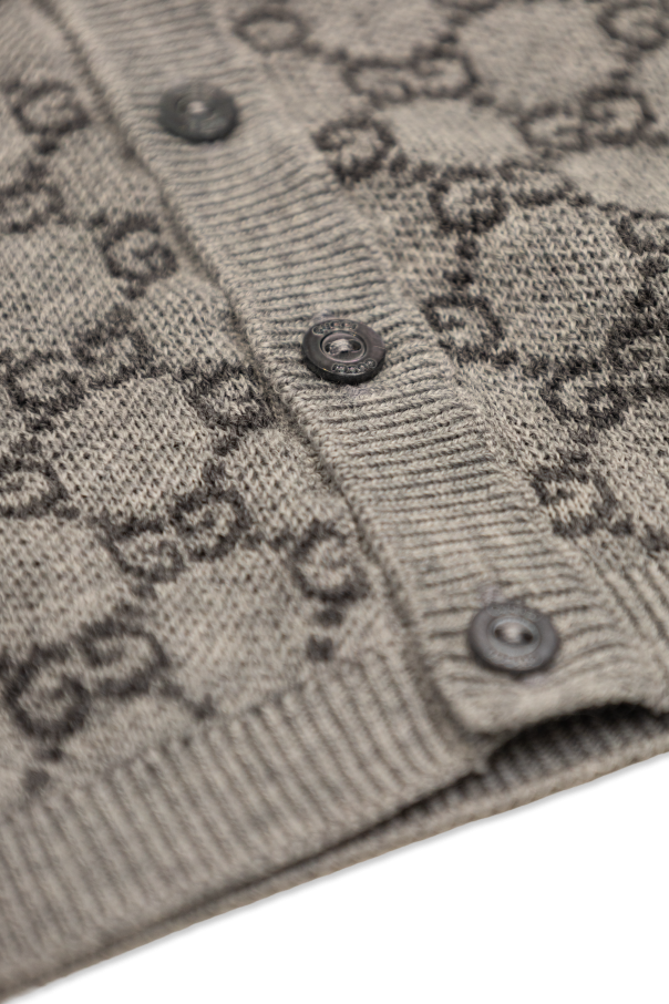 Gucci Kids Wool cardigan with 'GG' pattern