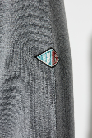 Bottega Veneta Sweter z naszywką na rękawie