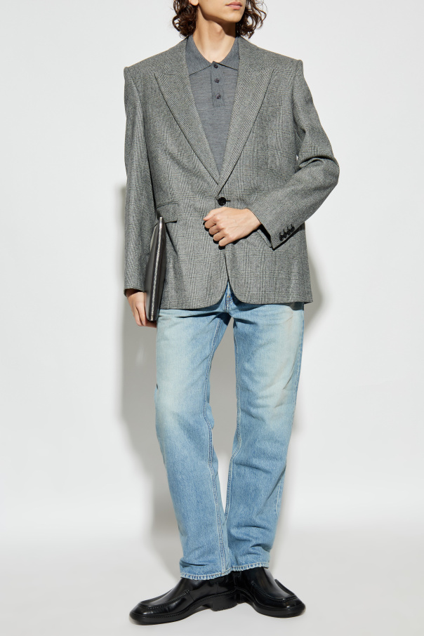 Saint Laurent Wool polo with logo