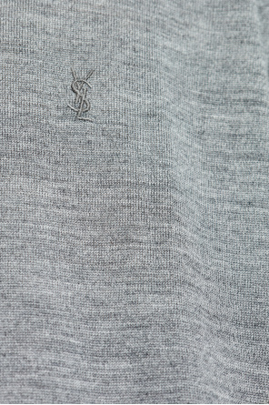 Saint Laurent Wool polo with logo
