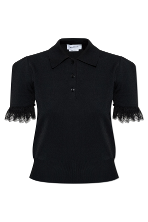 Polo con acabado de encaje