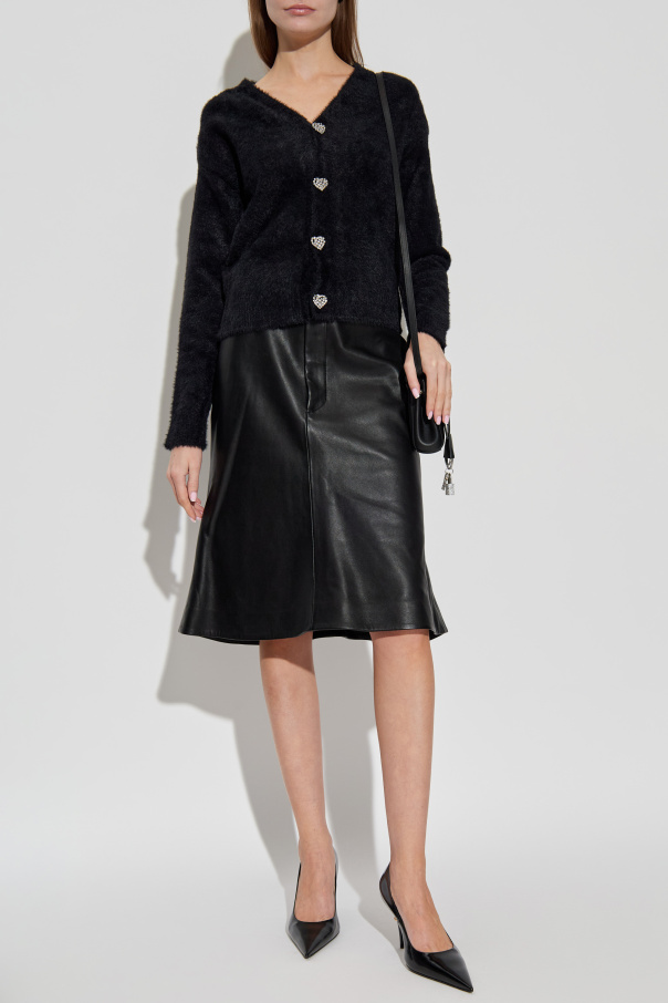 Balenciaga Cardigan with buttons embellished with sparkling crystals