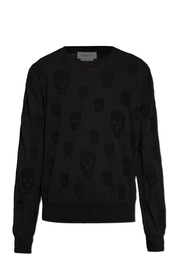 Sweater with a distinctive skull motif od Alexander McQueen