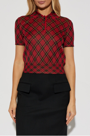 Alexander McQueen Checked pattern polo
