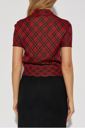 Alexander McQueen Checked pattern polo