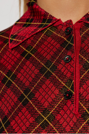 Alexander McQueen Checked pattern polo
