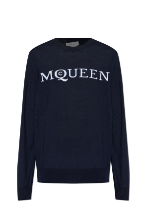 Wollpullover mit Logo