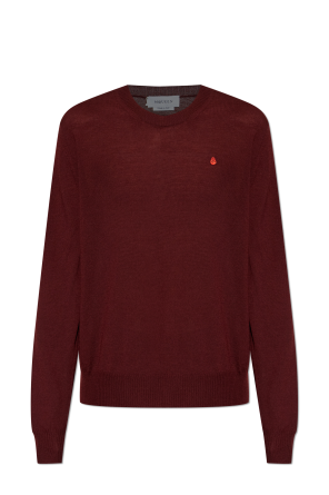 Wollpullover mit Logo