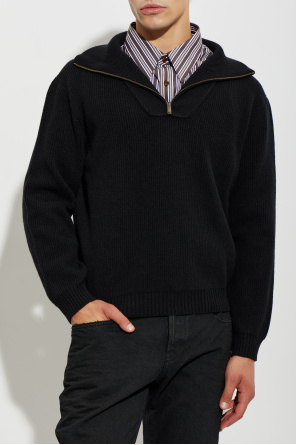 Saint Laurent Wool sweater with stand-up collar