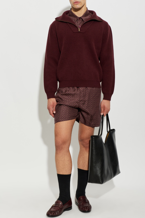 Saint Laurent Wool sweater with stand-up collar