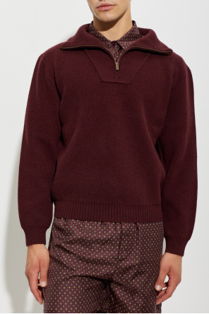 Saint Laurent Wool sweater with stand-up collar