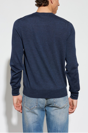 Alexander McQueen Wełniany sweter z okrągłym dekoltem