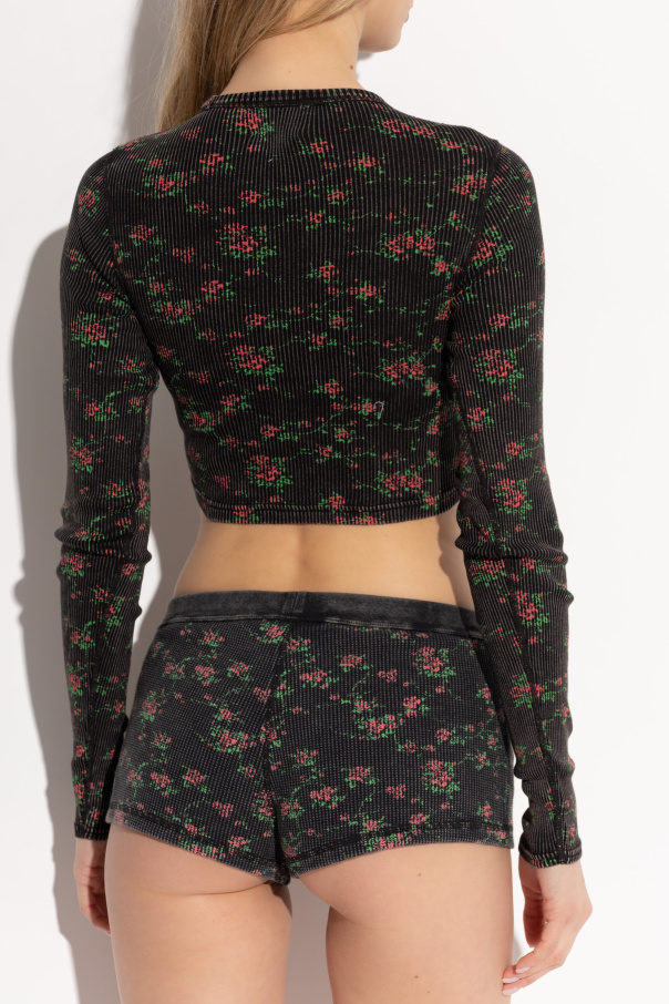 Alexander Wang Top lencero corto con motivo floral