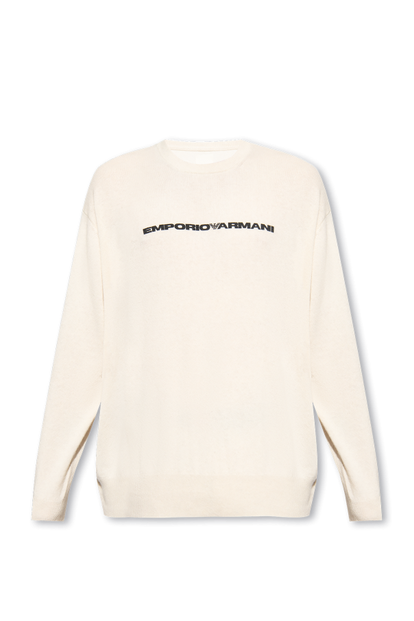 Emporio Armani Emporio Armani logo-embossed T-shirt Bianco