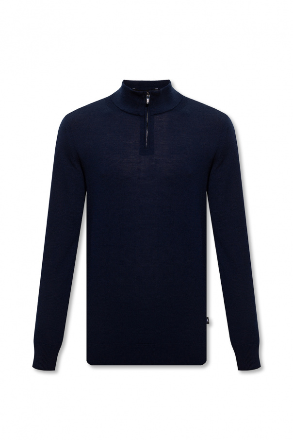 Emporio Armani Wool sweater with standing collar